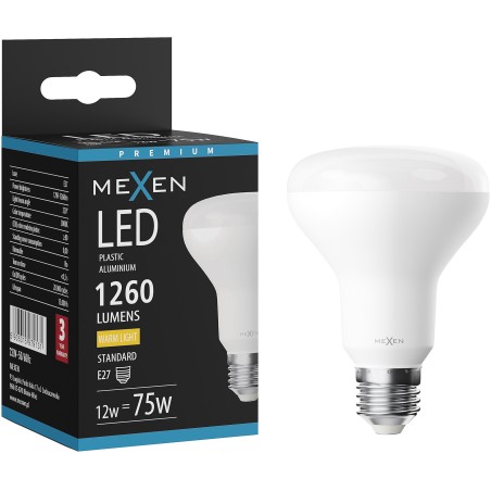 Mexen Nova LED Bulb E27, R80, 12W, Warm - 3000K, 1260 lm - L105-E27-1230-01