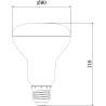 Mexen Nova LED Bulb E27, R80, 15W, Neutral - 4000K, 1575 lm - L105-E27-1540-01