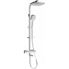 Mexen CQ33 bathtub-shower set with rain showerhead and thermostatic faucet, chrome - 779103395-00