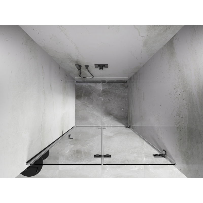 Mexen Lunar-F folding shower door right 50 cm, transparent, chrome - 836-050-000-01-00-P