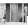 Mexen Lunar-F folding shower door right 50 cm, transparent, white - 836-050-000-20-00-P