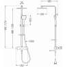 Mexen CQ33 bath and shower set with a rainmaker and thermostatic mixer tap, Chrome - 779103395-00