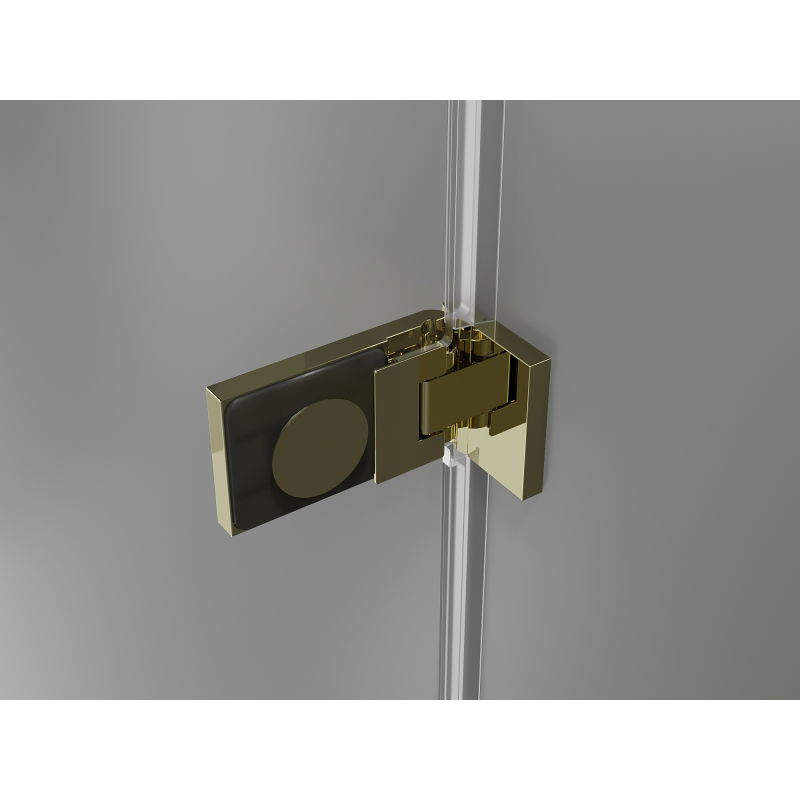 Mexen Lunar-F folding shower door right 55 cm, transparent, gold - 836-055-000-50-00-P