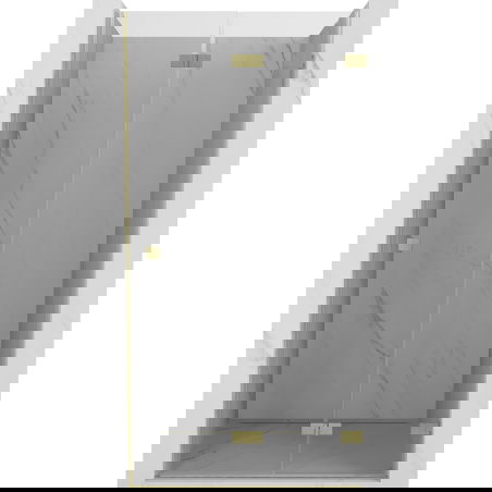 Mexen Lunar-F right folding shower door 55 cm, transparent, brushed gold - 836-055-000-55-00-P