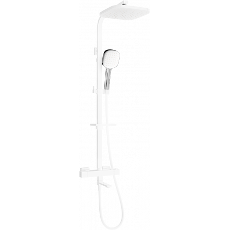 Mexen CQ33 bath and shower set with a rainmaker and thermostatic mixer tap, White/Chrome - 779103395-21