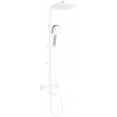 Mexen CQ33 bath-shower set with showerhead and thermostatic tap, white/chrome - 779103395-21