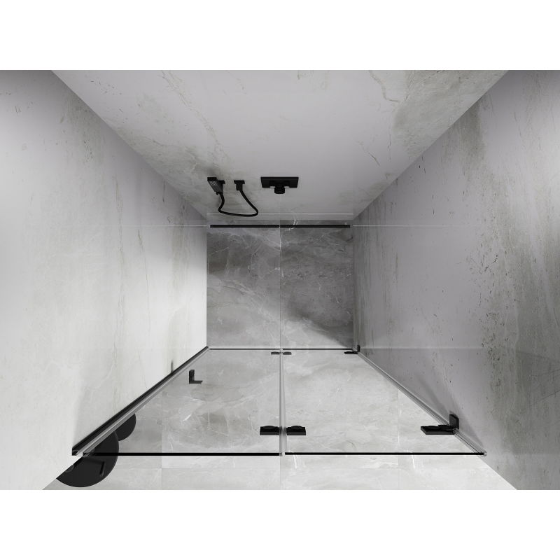 Mexen Lunar-F folding shower door right 55 cm, transparent, gun gray brushed - 836-055-000-66-00-P