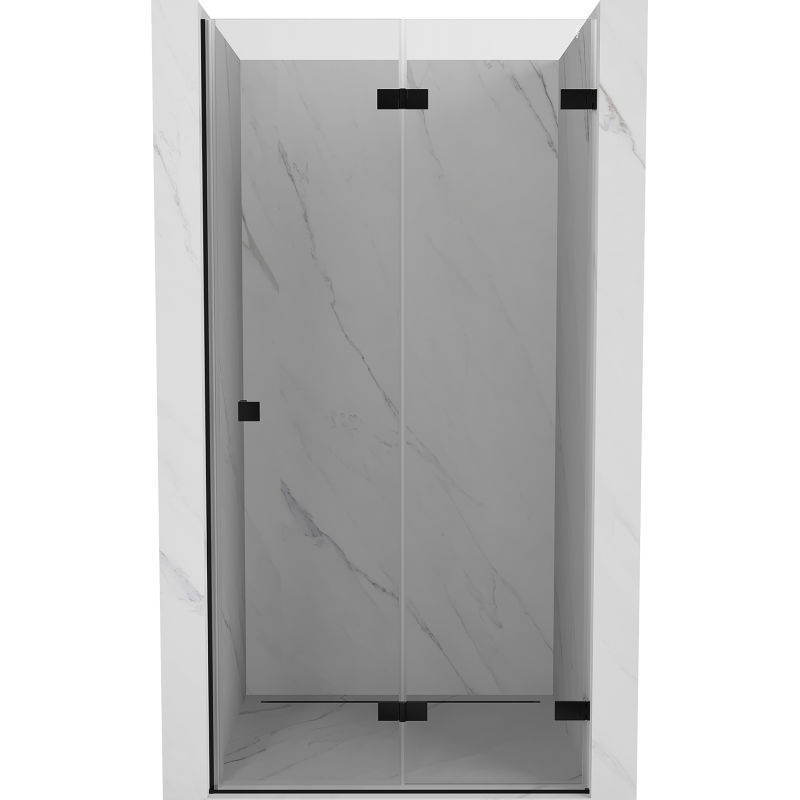 Mexen Lunar-F folding shower door right 55 cm, transparent, black - 836-055-000-70-00-P