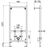 Mexen flush-mounted Felix B bidet frame and bidet set Lena, Black matt - 69935224885