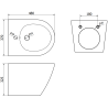 Mexen flush-mounted Felix B bidet frame and bidet set Lena, Black matt - 69935224885
