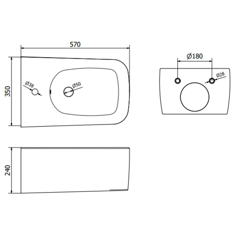 Mexen York Fenix B concealed bidet frame set with bidet, white - 69935115500