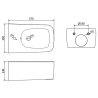 Mexen flush-mounted Felix B bidet frame and bidet set York, White - 69935115500