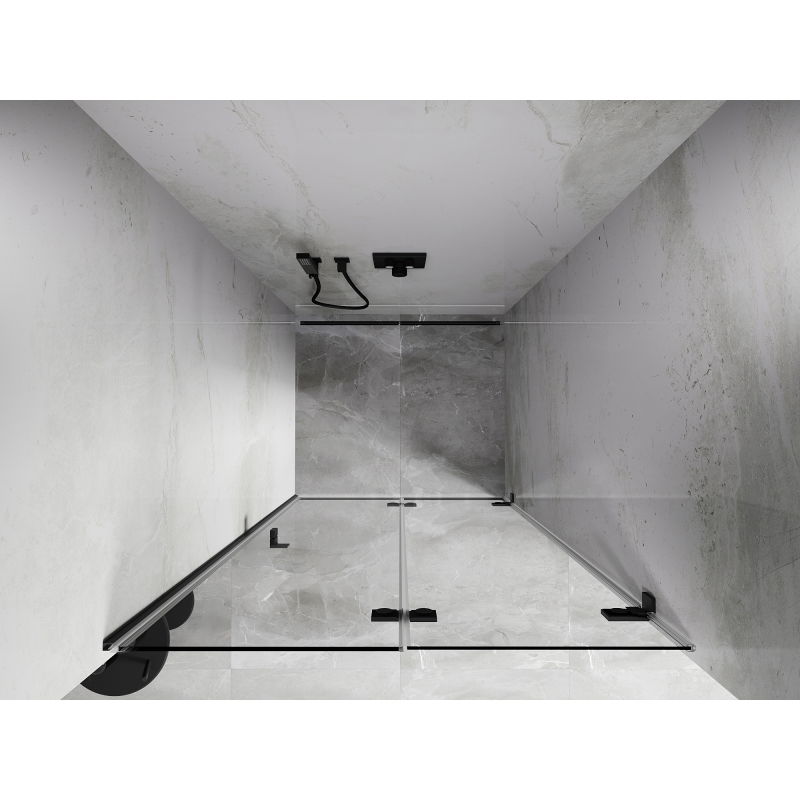 Mexen Lunar-F folding shower door right 55 cm, transparent, gun metal - 836-055-000-95-00-P