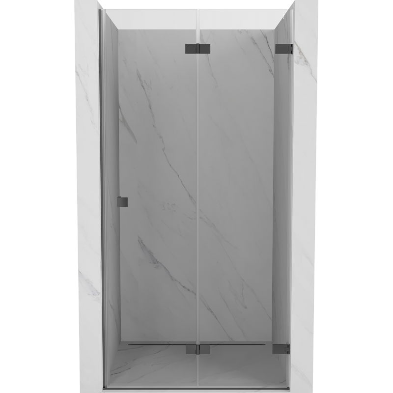 Mexen Lunar-F folding shower door right 55 cm, transparent, gun metal - 836-055-000-95-00-P