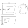 Mexen flush-mounted Felix B bidet frame and bidet set Margo, White - 69935425100