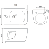 Mexen Shower Bidet Set Fenix B with Margo Bidet, White - 69935425100
