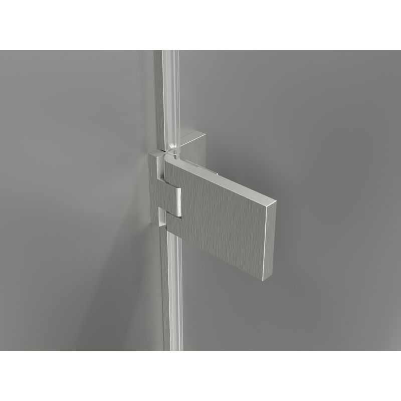 Mexen Lunar-F right folding shower door 50 cm, transparent, brushed nickel - 836-050-000-97-00-P