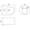 Mexen flush-mounted Felix B bidet frame and bidet set Sofia, White - 69935544800