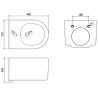 Mexen recessed bidet frame set Fenix B with Sofia bidet, white - 69935544800