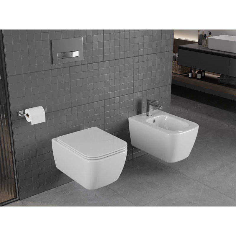 Mexen Fenix B Concealed Bidet Frame Set with Stella Bidet, White - 69935685100