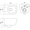 Mexen Fenix B Concealed Bidet Frame Set with Stella Bidet, White - 69935685100