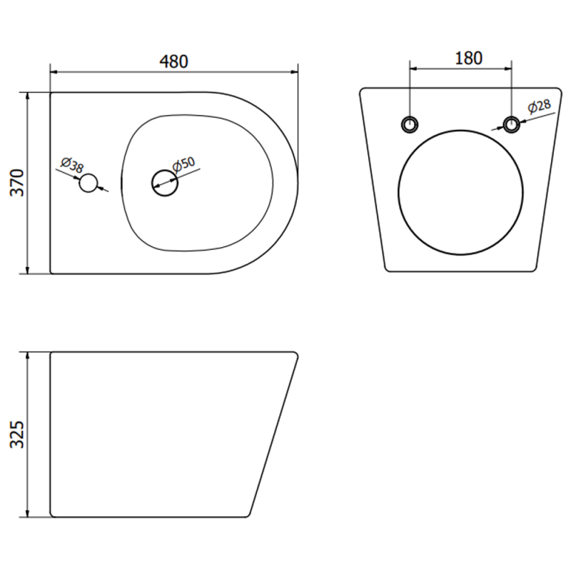 Mexen Fenix B concealed bidet system with Rico bidet, white - 69935724800