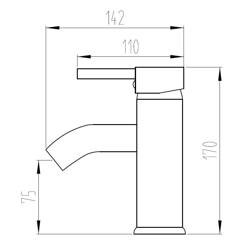 Mexen Lua washbasin faucet, white - 72800-20