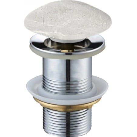 Mexen click-clack round plug, gray stone - 79910-91