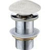 Mexen click-clack round plug, gray stone - 79910-91
