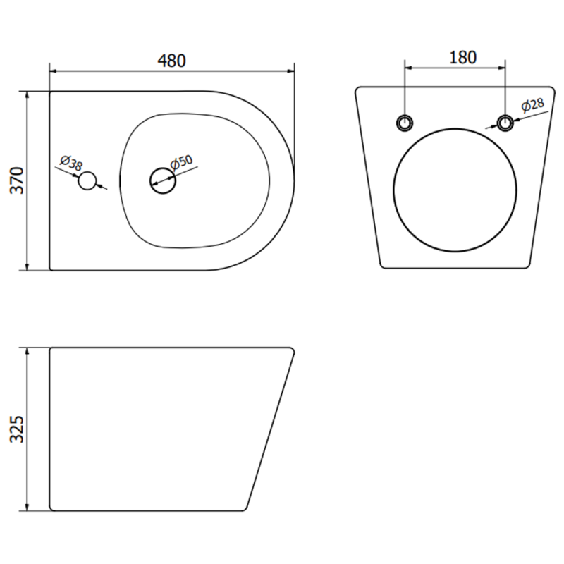 Mexen Rico Fenix B concealed bidet frame set with bidet, black matte - 69935724885