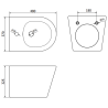 Mexen concealed bidet frame set Fenix B with Rico bidet, black matt - 69935724885