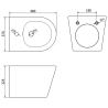Mexen flush-mounted Felix B bidet frame and bidet set Rico, Black matt - 69935724885