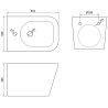 Mexen Teo concealed bidet set frame Fenix B with bidet, white - 69935855100