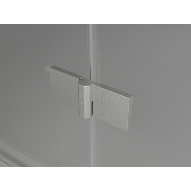 Mexen Lunar L Duo right-hinged shower cabin 80 x 70 cm, transparent, brushed nickel - 834L-080P-070L-97-00