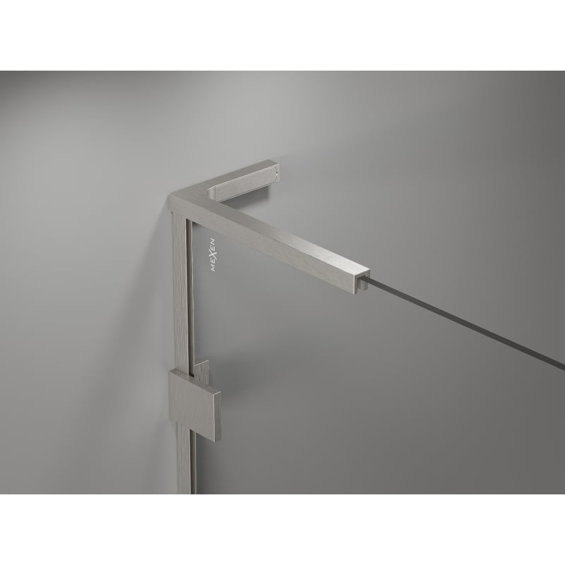 Mexen Lunar L Duo right-hinged shower cabin 80 x 70 cm, transparent, brushed nickel - 834L-080P-070L-97-00
