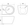 Mexen flush-mounted Felix B bidet frame and bidet set Carmen, Black matt - 69935884985