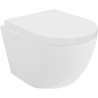 Mexen Lena Rimless toilet bowl with a hard soft close toilet seat, Thermosetting polymer, White - 30220200