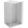 Mexen Lunar L Duo Hinged Shower Cabin Right 95 x 90 cm, Transparent, Brushed Nickel - 834L-095P-090L-97-00