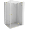 Mexen Lunar L Duo shower cabin right hinged 110 x 95 cm, transparent, brushed gold - 834L-110P-095L-55-00
