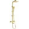 Mexen CQ45 bath and shower set with a rainmaker and thermostatic mixer tap, Gold - 779104595-50