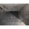 Mexen Lunar L Duo Hinged Shower Enclosure Right 115 x 75 cm, Transparent, Brushed Gold - 834L-115P-075L-55-00