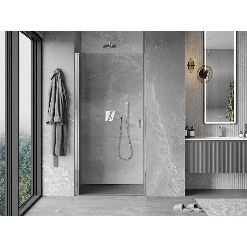 Mexen Mist-B 60 cm Hinged Shower Door, Transparent, Chrome - 8A2-060-000-01-00