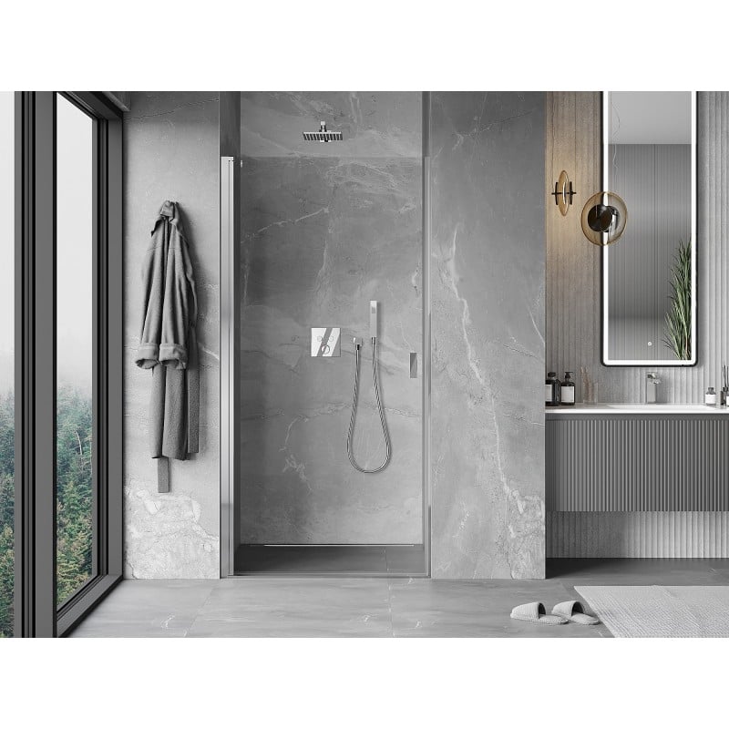 Mexen Mist-B 50 cm Hinged Shower Door, Transparent, Chrome - 8A2-050-000-01-00