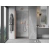 Mexen Mist-B 65 cm Pivot Shower Door, Transparent, Brushed Copper - 8A2-065-000-65-00