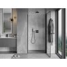 Mexen Mist-B right-hand hinged shower door 70 cm, black frame, black - 8A2-070-000-70-70-P
