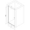 Mexen Pretoria hinged shower door 70 cm, Transparent, Gold - 852-070-000-50-00