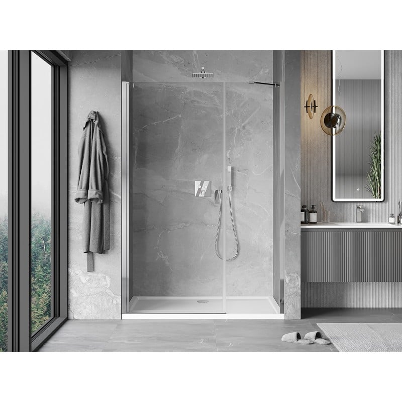 Mexen Mist-B 95 cm Pivot Shower Door, Transparent, Chrome - 8A2-095-001-01-00