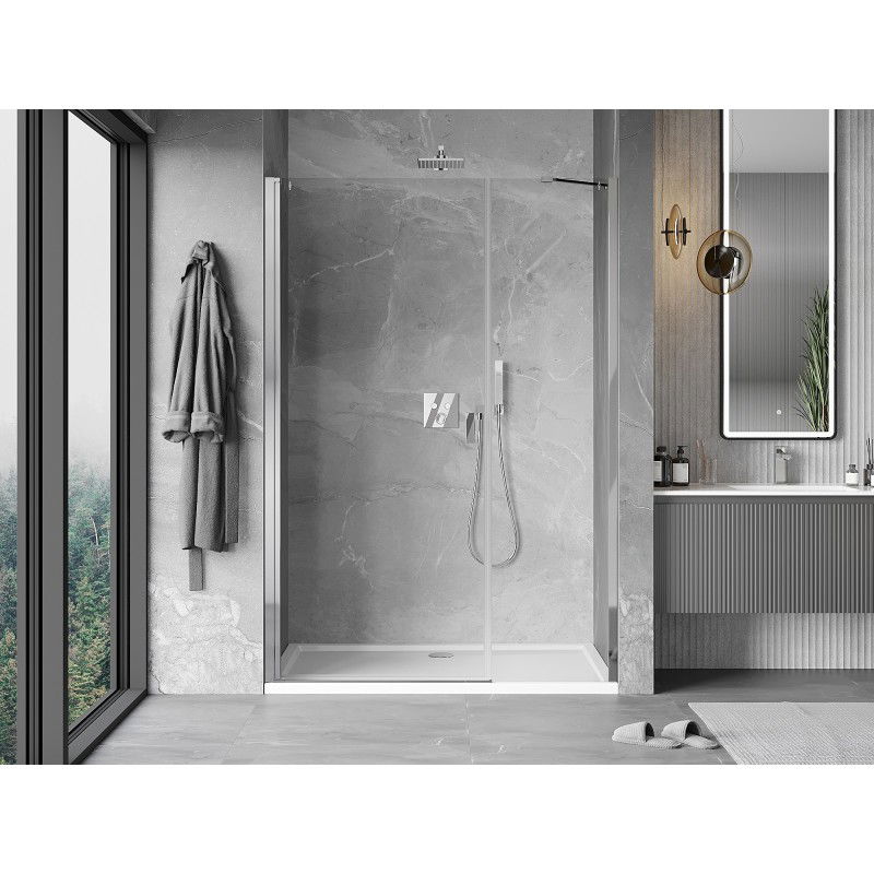 Mexen Mist-B pivot shower door 110 cm, transparent, chrome - 8A2-110-001-01-00