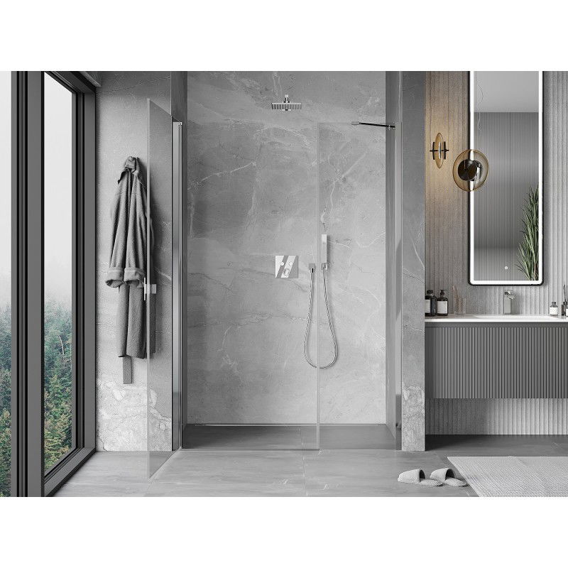 Mexen Mist-B 115 cm Hinged Shower Door, Transparent, Chrome - 8A2-115-001-01-00
