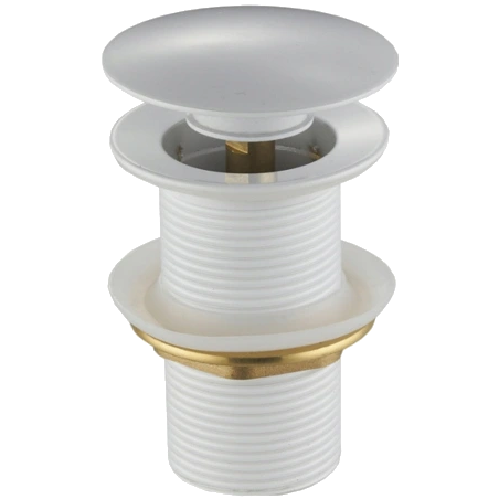 Mexen small round click-clack plug, White - 79910-20